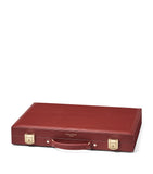 Aspinal of London pebble-effect leather backgammon set 17-inch - British product