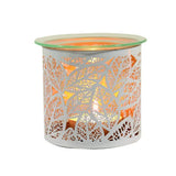 Superdrug Aroma 3 in 1 Tealight Holder Wax Melt Burner - White Leaves- Buy online at McGrocer