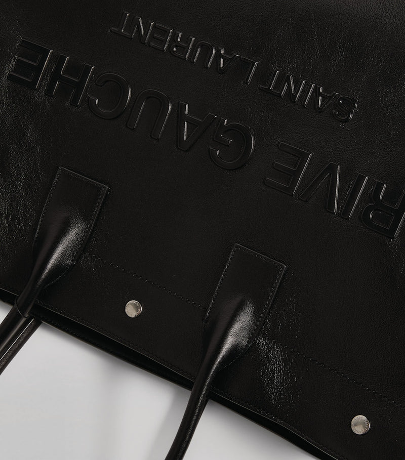 Saint Laurent Rive Gauche tote bag leather twin handles - British product
