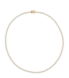 Harrods yellow gold diamond tennis necklace 5.25ct, imported from the UK