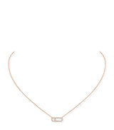 Harrods Messika Move Uno Pink Gold and Diamond Pavé Necklace (0.22ct)- Buy online at McGrocer