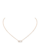 Messika Move Uno pink gold diamond necklace 0.22ct (British brand)