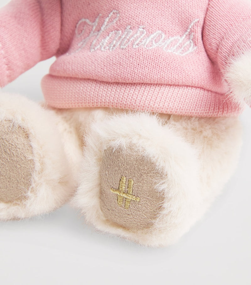 Harrods Jersey Bear Keyring 12cm miniature teddy (British brand)