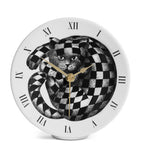 Fornasetti High Fidelity desk clock with cat motif, UK version