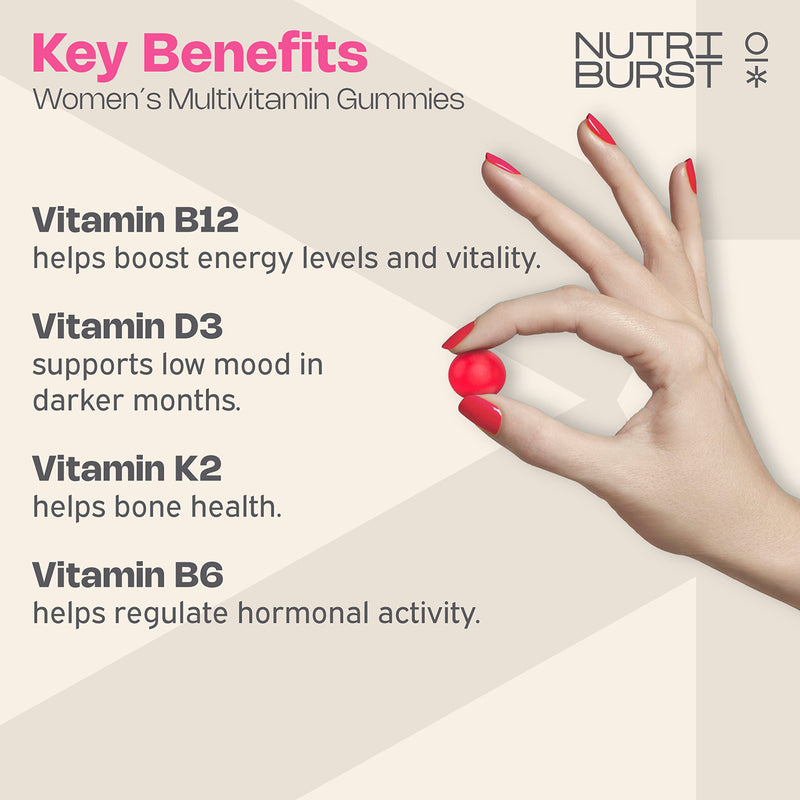 Nutriburst women's multivitamin gummies 60 count - imported from the UK