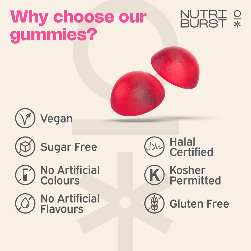 Nutriburst women's multivitamin gummies 60 count - imported from the UK