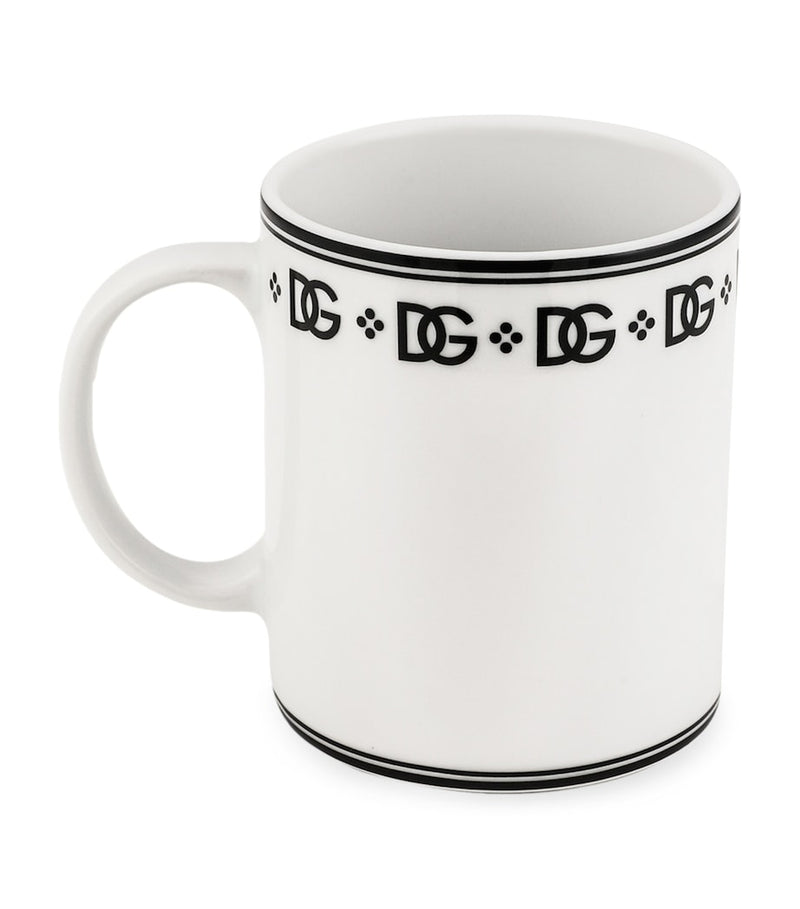 Dolce&Gabbana porcelain mug with monogram design 250ml capacity - British product