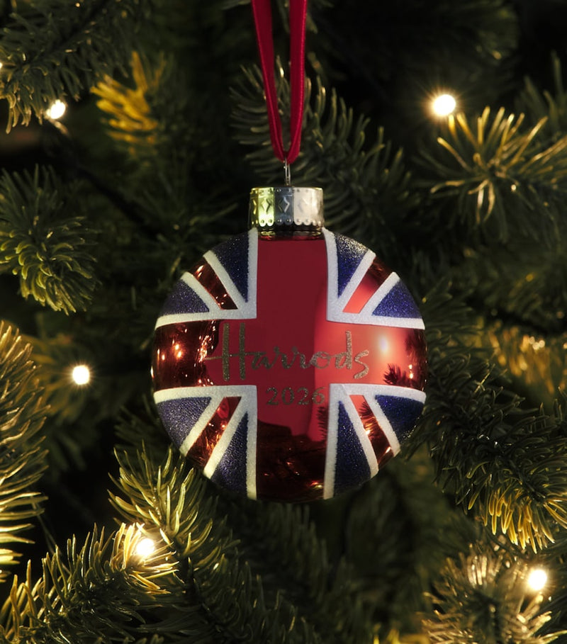 Harrods Union Jack 2026 Year Bauble - British product