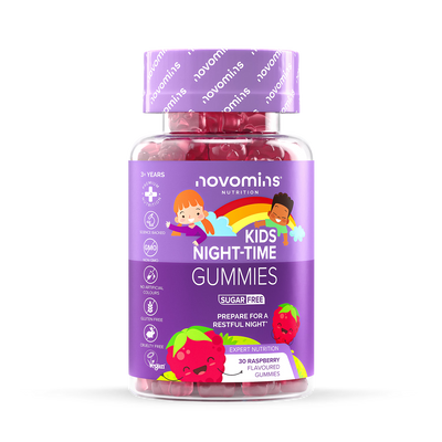 Novomins Kids Night-Time Raspberry Flavour Gummies 30