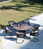 Indian Ocean Round Sierra 6-Seater outdoor table, UK version