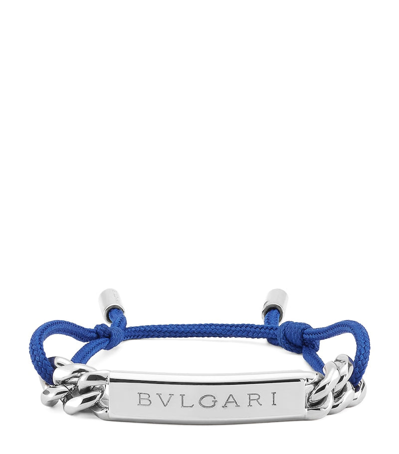 Bvlgari string bracelet with decorative plate, UK version