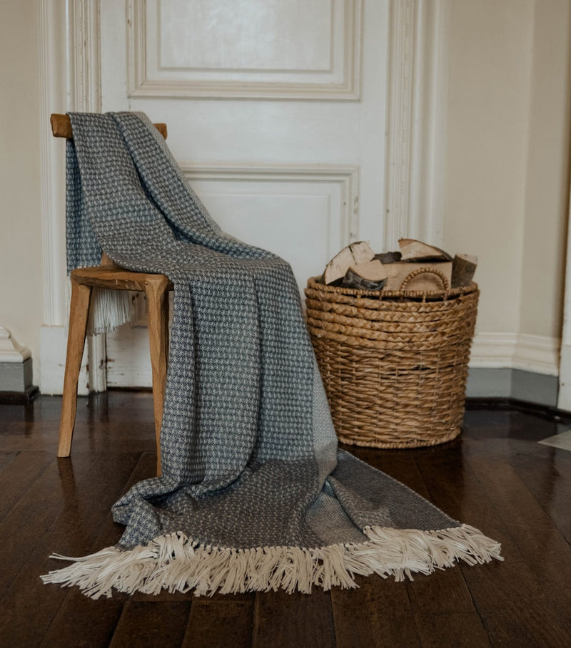 Araminta Campbell alpaca blend Willow Throw 150x230cm - British product