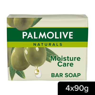 Superdrug Palmolive Naturals Moisture with Olive Bar Soap 4 Pack- Buy online at McGrocer