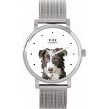 Superdrug Toff London White Ladies Grey Border Collie Dog Head Watch- Buy online at McGrocer