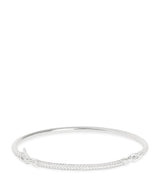 Harrods Astrid & Miyu Rhodium-Plated Pavé Knot Bangle- Buy online at McGrocer