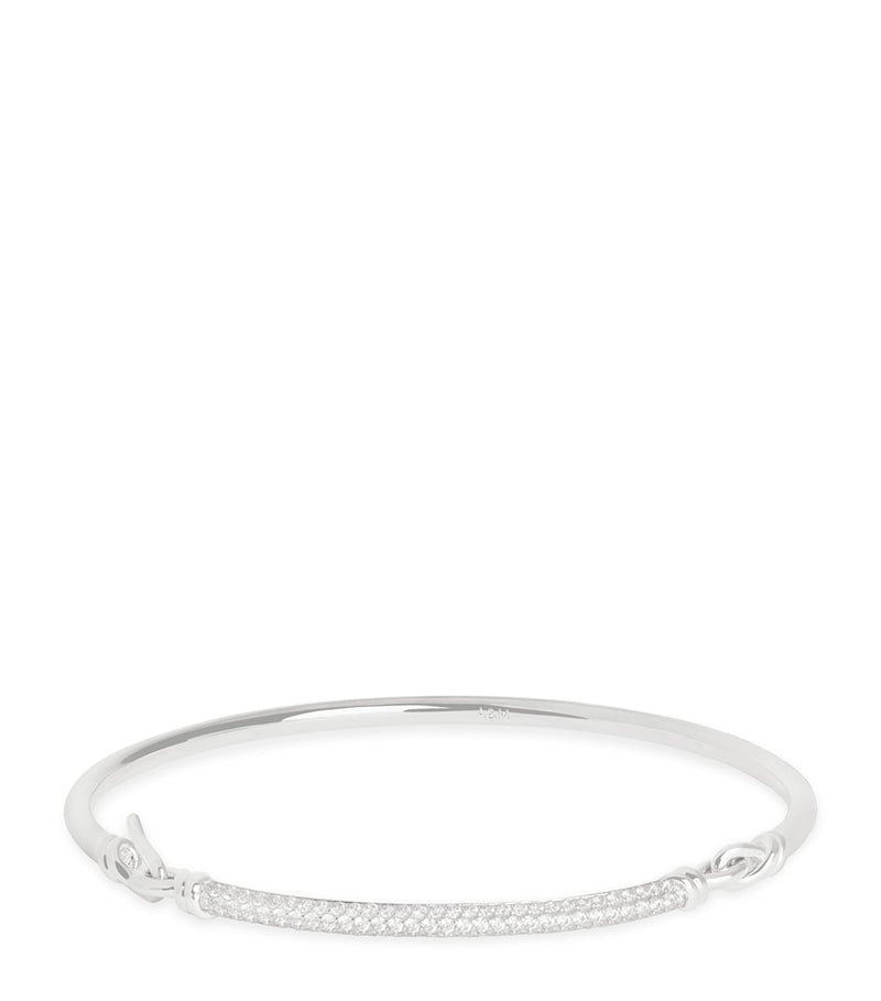 Astrid & Miyu pavé knot bangle, imported from the UK