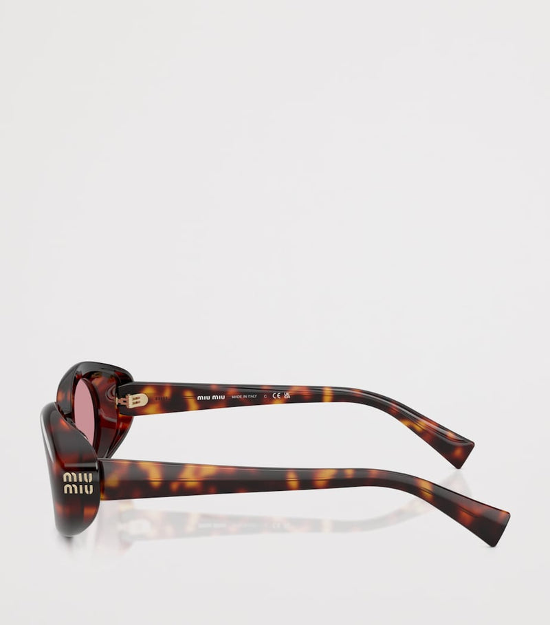 Miu Miu oval wrap-around acetate sunglasses (British brand)