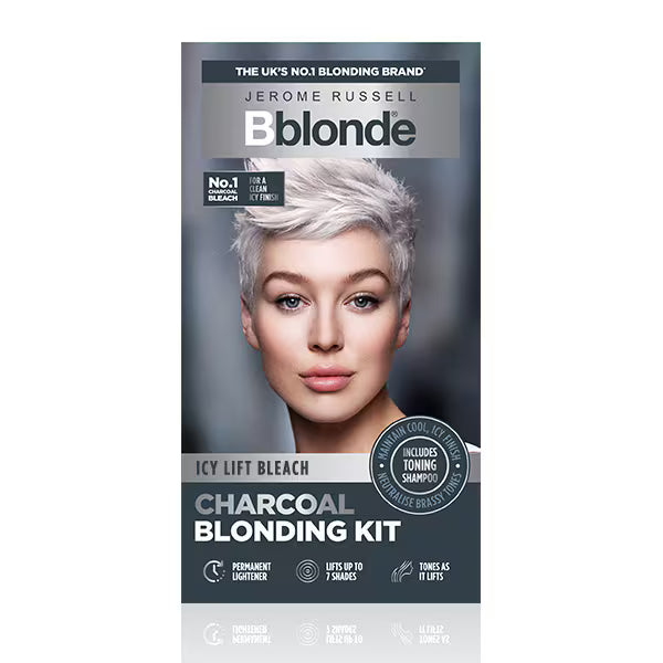 Jerome Russell Bblonde Charcoal Blonding Hair Kit, imported from the UK