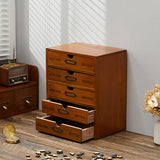 Livingandhome rustic 5-drawer wooden organizer box, UK version