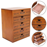 Livingandhome rustic 5-drawer wooden organizer box, UK version