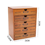 Livingandhome rustic 5-drawer wooden organizer box, UK version