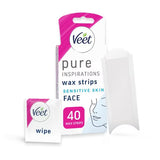 Superdrug Veet Pure Inspiration Cold Wax Strips Face Sensitive 40- Buy online at McGrocer