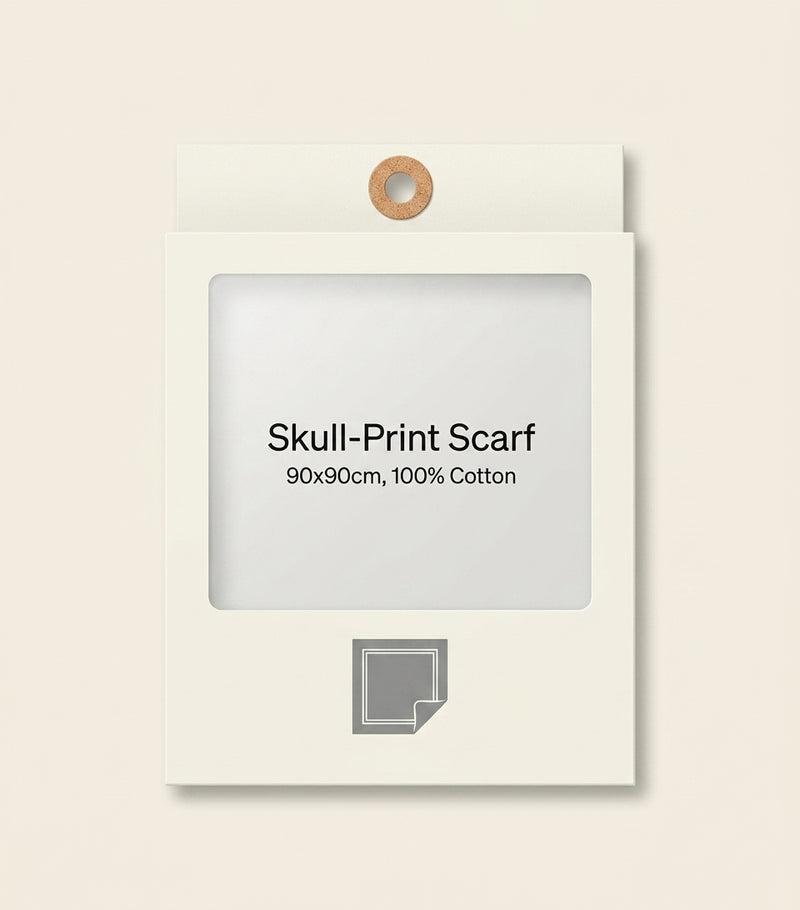 McQueen modal-silk skull scarf, imported from the UK