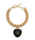 Valentino Garavani Coeur Royal bracelet with enamel heart charm (British brand)