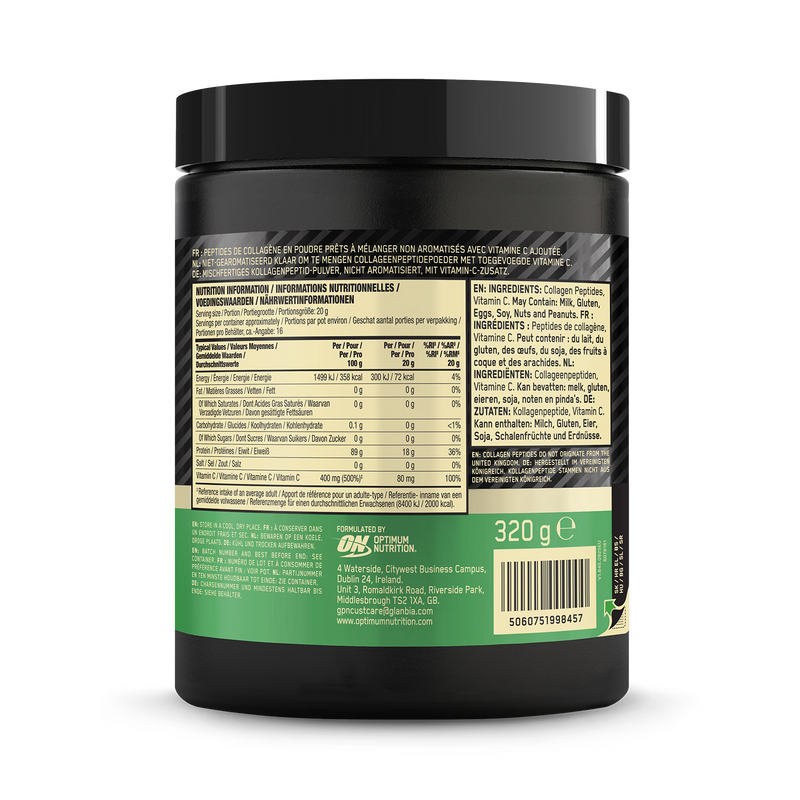 Optimum Nutrition unflavoured collagen supplement 320g - British product
