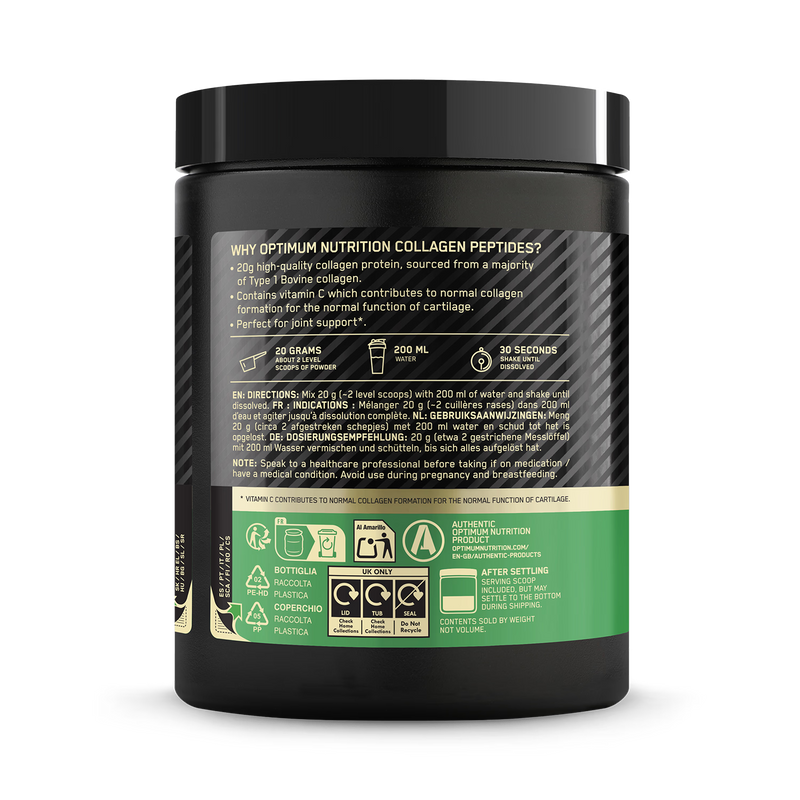 Optimum Nutrition unflavoured collagen supplement 320g - British product