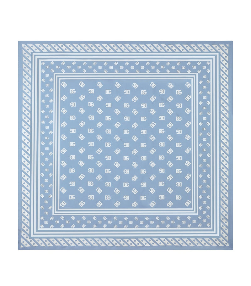 Dolce&Gabbana silk monogram print scarf 70x70cm, UK version