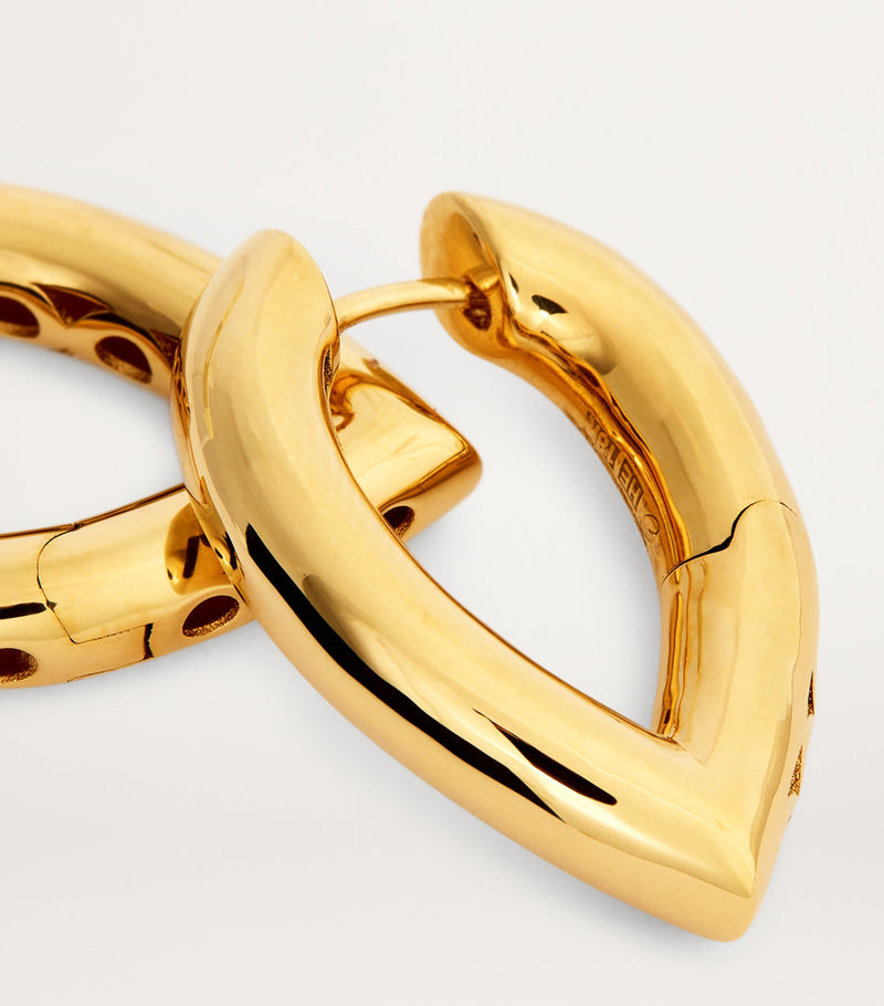 Engelbert Medium Yellow Gold Drop Link Earrings - British product