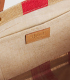 Harrods stripe canvas shopper bag (British brand)