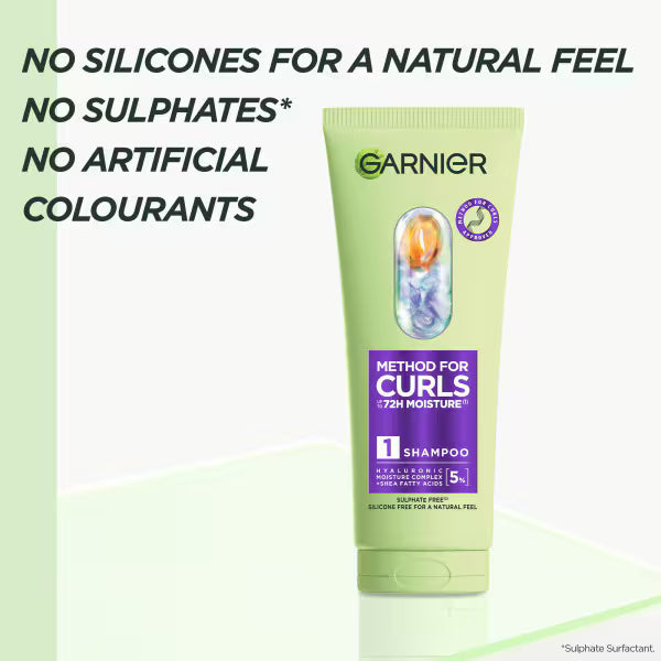 Garnier Method For Curls Shampoo 200ml Tube, UK version