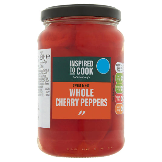 Sainsbury's Sweet & Hot Whole Cherry Peppers, Inspired to Cook 380g (120g*) GOODS Sainsburys   