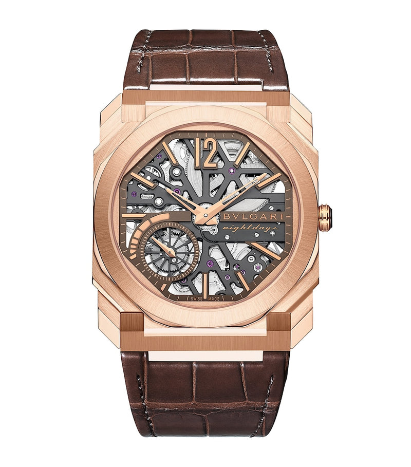 Bvlgari Octo Finissimo skeleton watch 40mm rose gold (British brand)