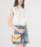 Valentino Garavani mini straw Rockstud cross-body bag - British product