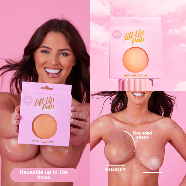 Perky Pear Adhesive Bra Lift Up Pads A-D Cups, imported from the UK