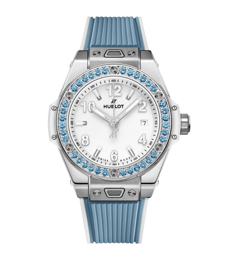 Hublot Big Bang Watch stainless steel 33mm topaz bezel (British brand)
