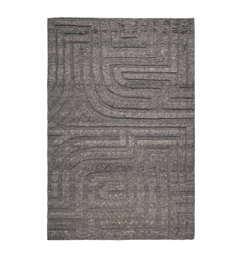 The Rug Company wool Folk Slate rug 2.74m x 1.83m (British brand)