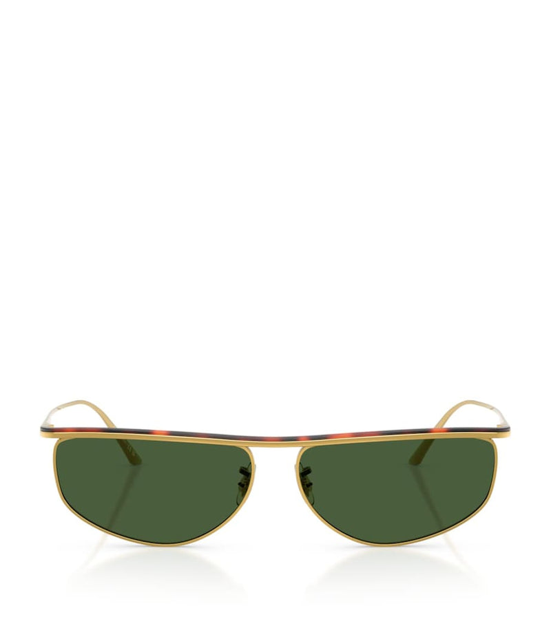 Oliver Peoples 1986C Stahl-Oval-Sonnenbrille, importiert aus dem Vereinigten Königreich