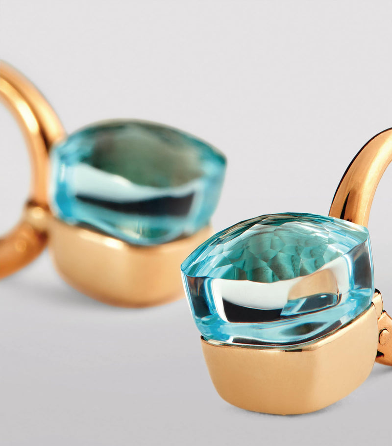 Pomellato blue topaz Nudo drop earrings - British product