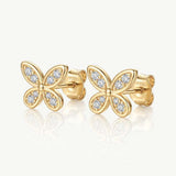 Superdrug MUCHV Small Butterfly Stud Earrings in 18k Gold or Silver- Buy online at McGrocer