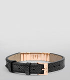 Marli New York rose gold saffiano leather UNII bracelet (British brand)