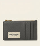 Mulberry leather card holder with zip compartment - British product