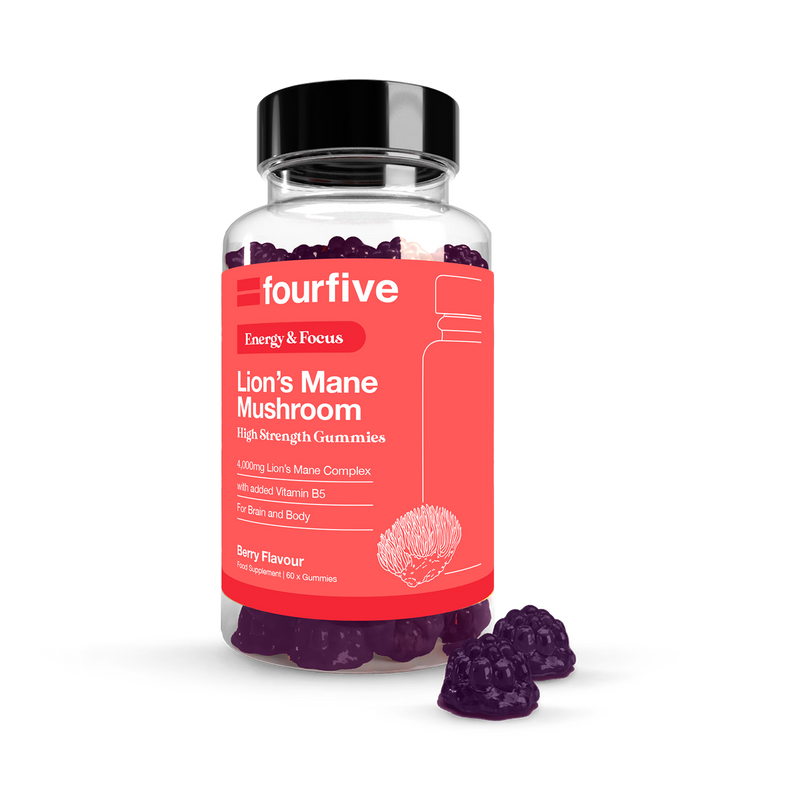 fourfive Focus & Energy Lion's Mane 4000mg Berry Gummies - British product
