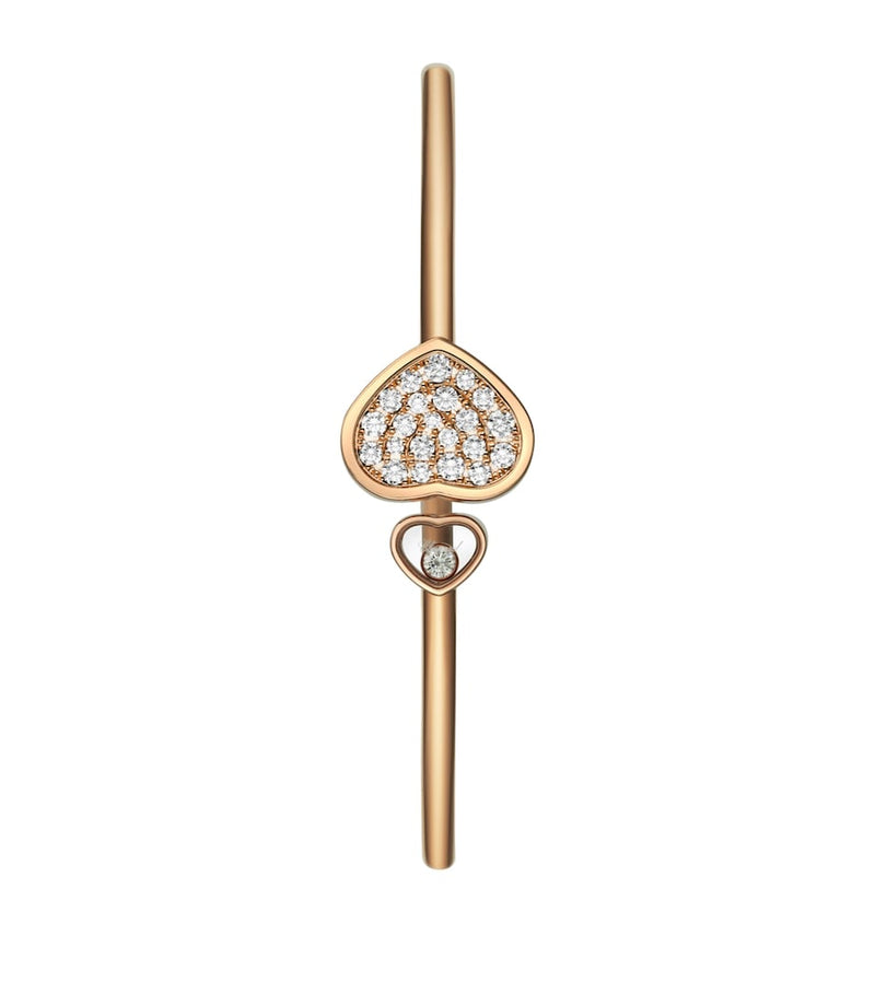 Chopard Happy Hearts rose gold diamond bangle, imported from the UK