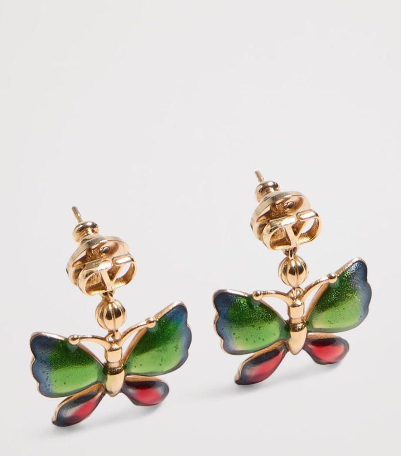 Valentino Garavani butterfly earrings 1.5cm (British brand)