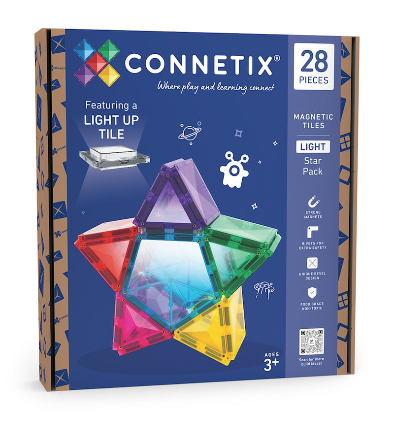 Connetix light-up star pack 8 pieces, imported from the UK