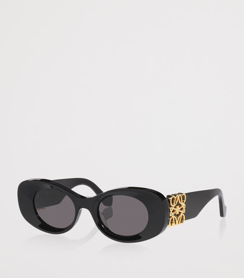 Loewe oval bevelled acetate sunglasses with Anagram, UK version